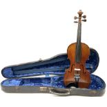 Saxony violin c1930 with 36cm two-piece maple back and ribs and spruce top