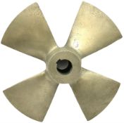 Brass ship's Propeller with four angular fins