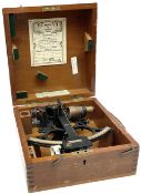 Kelvin & Hughes Ltd. sextant with black crackled finish