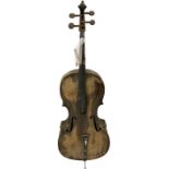 Early 19th century German cello requiring complete restoration