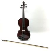 Medio-Fino violin c1890 with 36cm one-piece maple back and ribs and spruce top