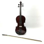 Medio-Fino violin c1890 with 36cm one-piece maple back and ribs and spruce top