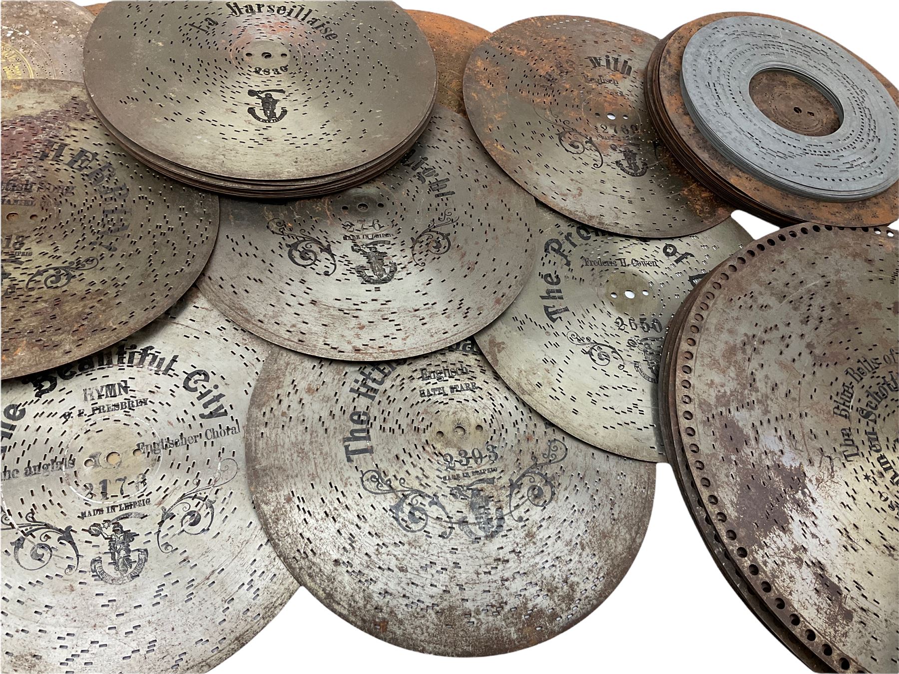 Forty-nine 27cm musical box discs - Image 6 of 9