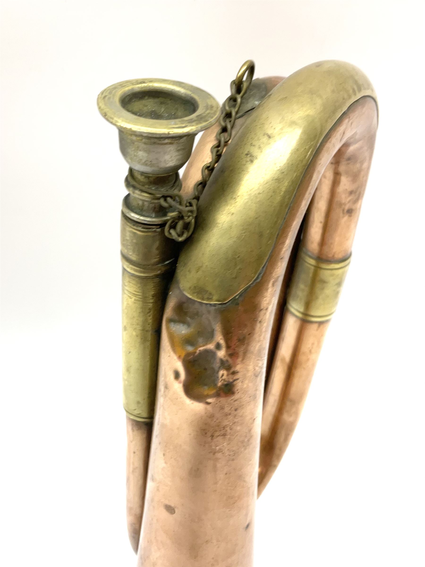 Two continental autoharps; military style copper and brass bugle; and a gourd five-key thumb piano ' - Image 11 of 15
