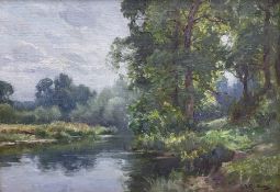 Sidney Valentine Gardner (Staithes Group 1869-1957): 'The Avon at Weston Gloucestershire'