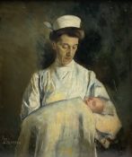 Benjamin Strasser (Austrian 1888-1955): Portrait of a Midwife