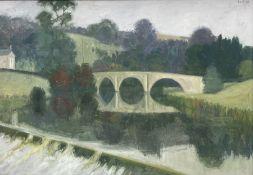 Lawrence Leifchild Toynbee (British 1922-2002): Bridge at Kirkham Priory Yorkshire