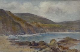 James Ulric Walmsley (British 1860-1954): Stoupe Brow and Boggle Hole looking towards Robin Hoods Ba