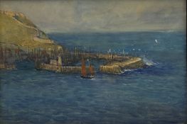 Ernest Dade (Staithes Group 1864-1934): Scarborough Harbour