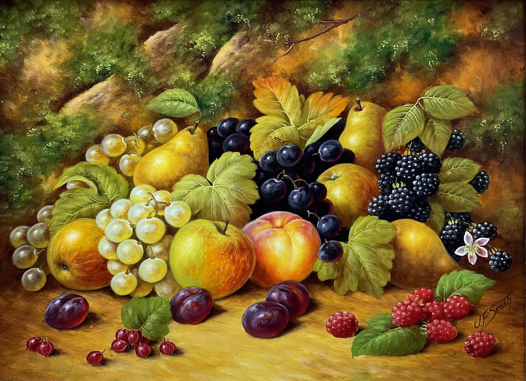 John F Smith (British 1934-): Still Life of Fruit