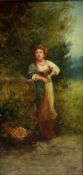 James Andrew McColvin (British 1864-1920): Portraits of Country Women in Landscapes