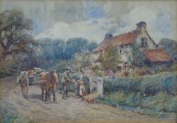Albert George Stevens (Staithes Group 1863-1925): 'The Market Cart'