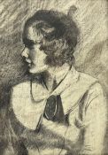 Attrib. Dame Laura Knight (British 1877-1970): Portrait of a Young Woman bearing a resemblance to Ph