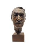 Anne Curry (French 1943-): Bronze bust modelled after the artist's late Grandfather
