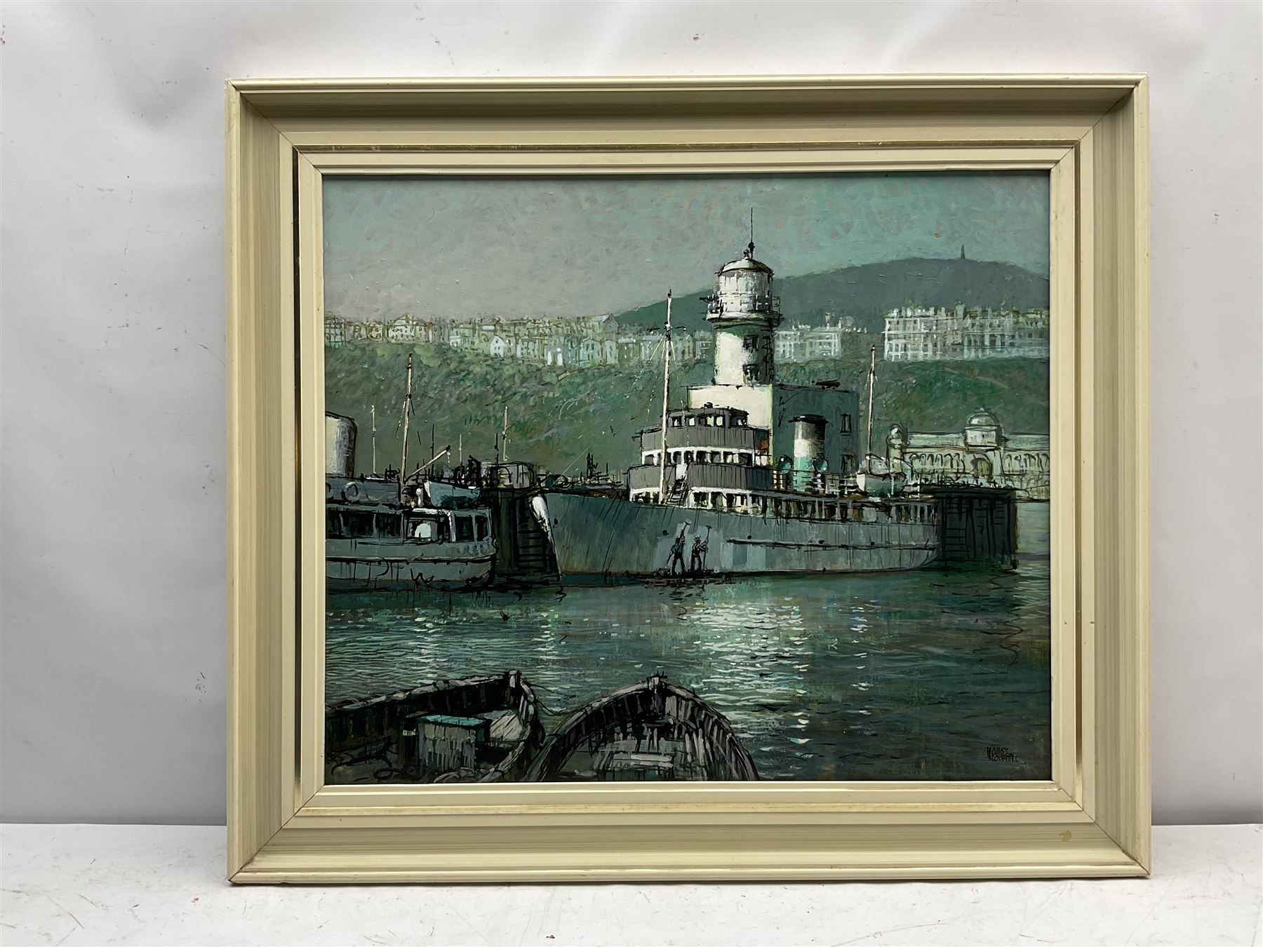 Harry Hudson Rodmell (British 1896-1984): 'The Lighthouse Pier' Scarborough Harbour - Image 2 of 4