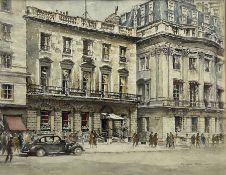 Allanson Hick (British 1898-1975): 'St James Club Piccadilly London'