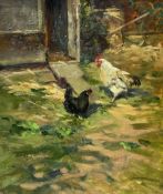 J Crawley (British 20th century): Cockrell and Hen