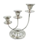 Modern silver graduated candlestick