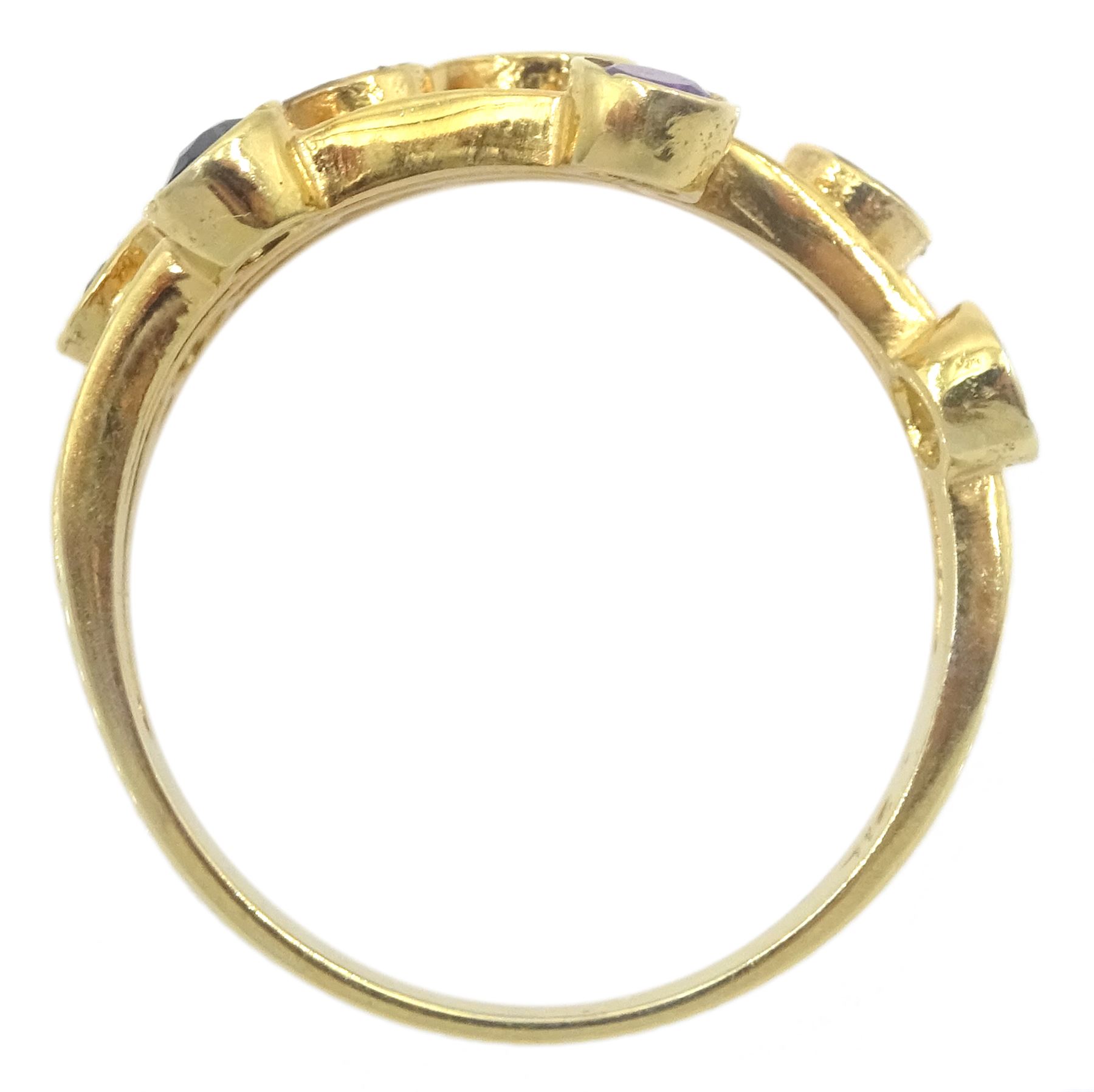 Silver-gilt multi gemstone set ring - Image 4 of 4