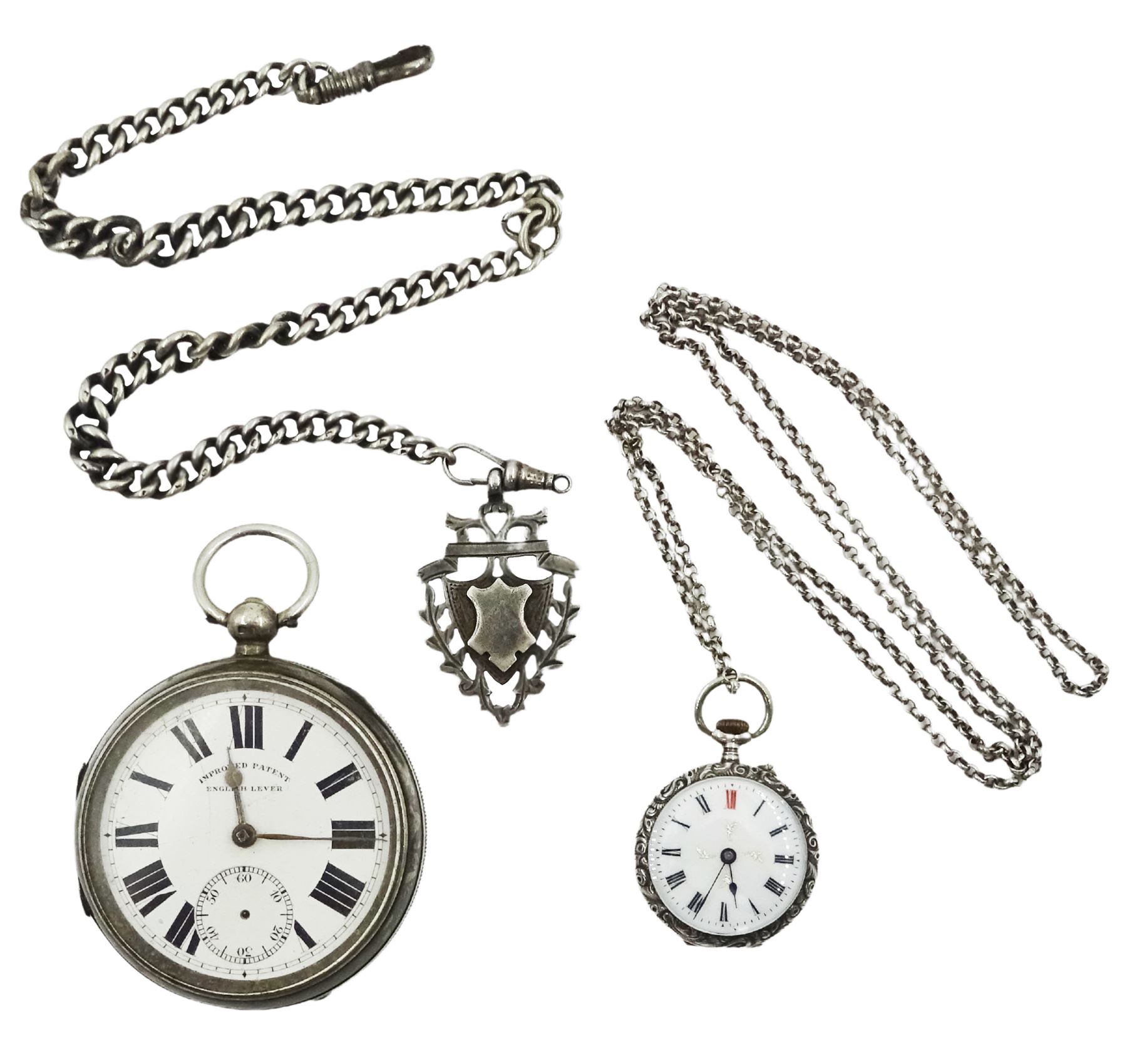 Edwardian silver open face lever pocket watch