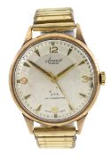 Accurist 9ct gold 21 jewels antimagnetic manual wind gentleman's wristwatch