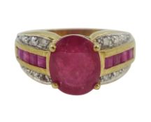 9ct gold oval ruby ring