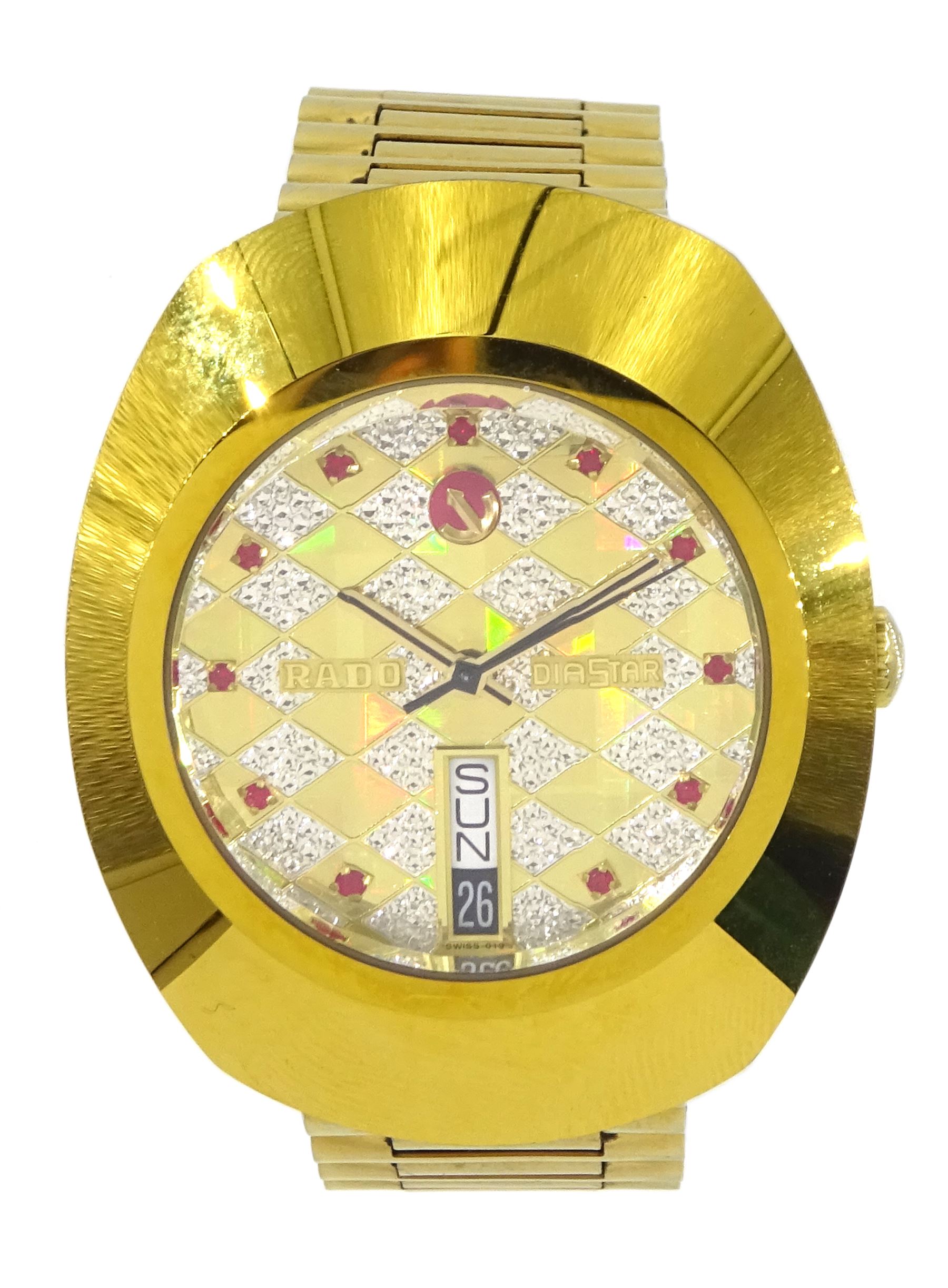 Rado DiaStar automatic gilt stainless steel wristwatch