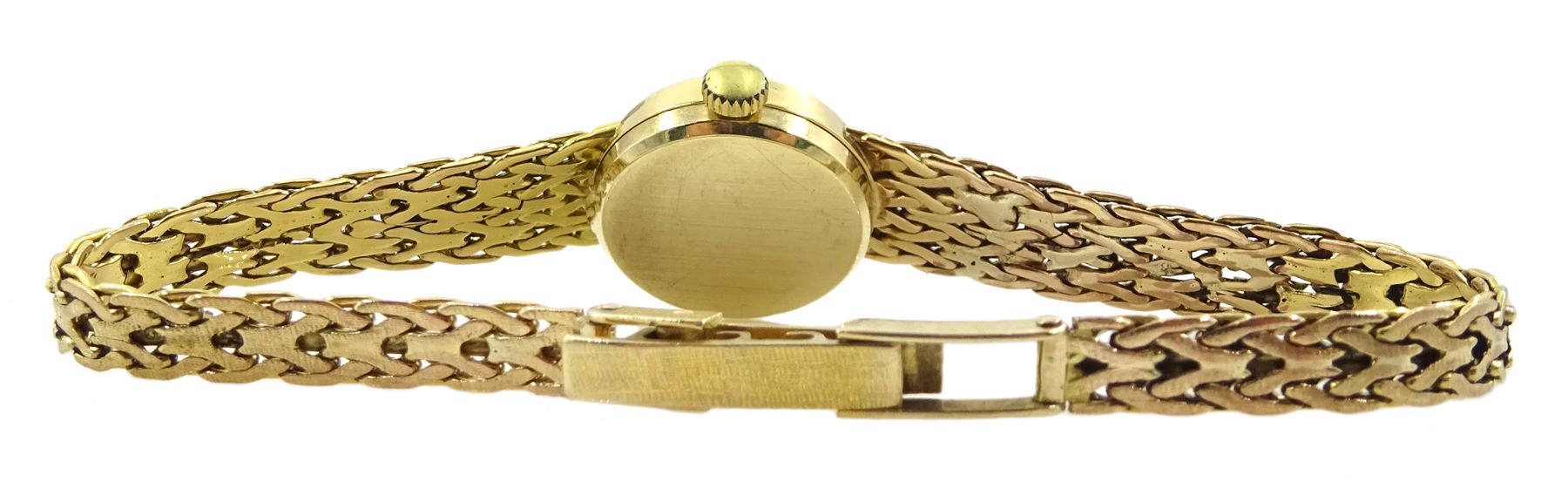 Swiss 9ct gold ladies manual wind bracelet wristwatch - Image 2 of 2