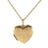 9ct gold heart locket pendant hallmarked