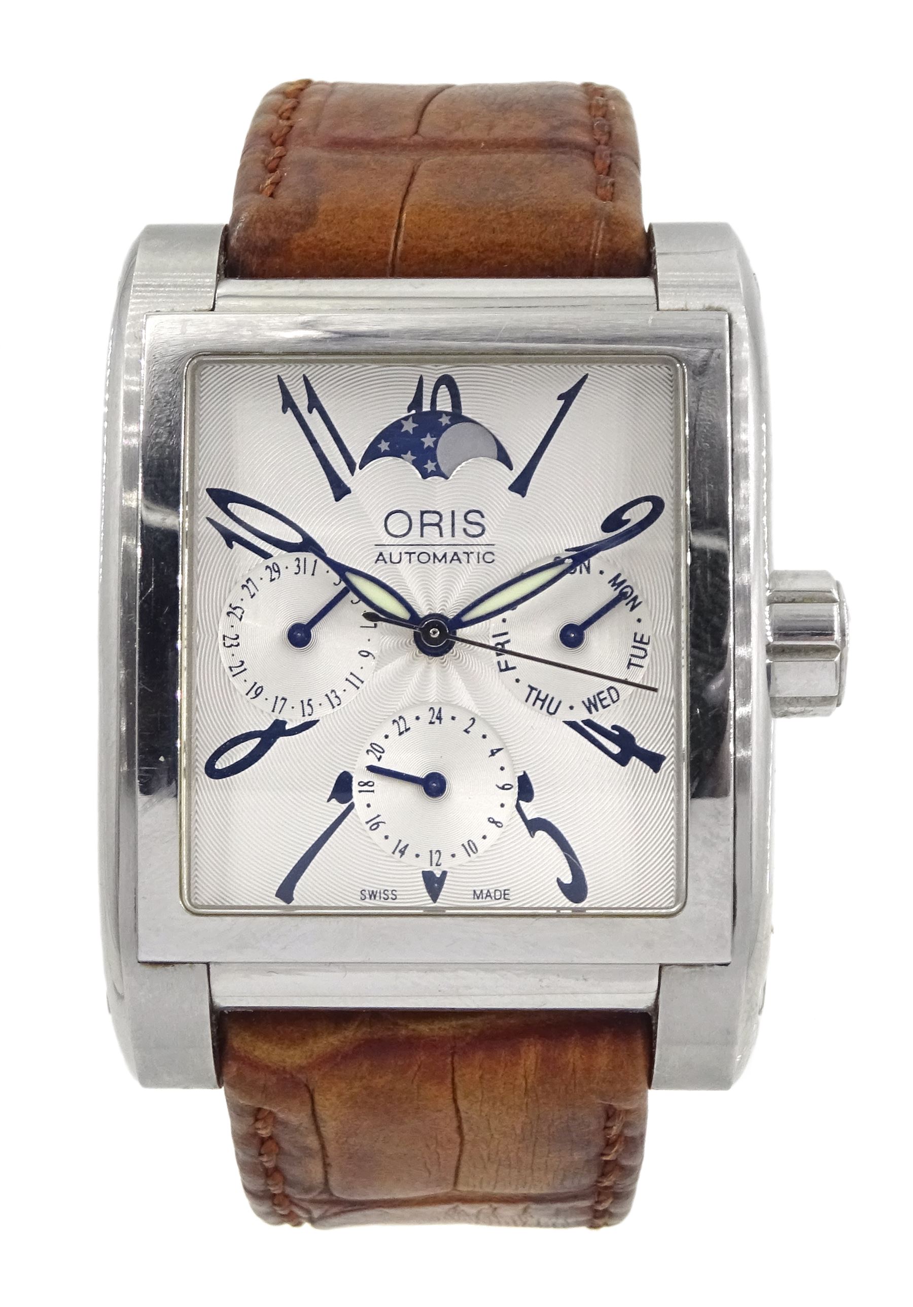 Oris automatic moon phase wristwatch