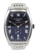 Longines Evidenza gentleman's automatic stainless steel bracelet wristwatch