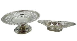 George V small silver pedestal dish