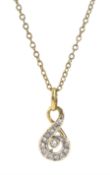 18ct gold diamond set pendant