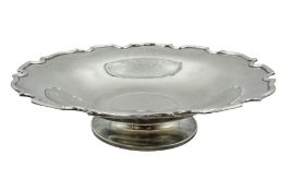 Early 20th century Indian colonial silver footed dish