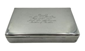 Victorian silver cigarette box