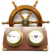 Wall hanging Spectrum quartz clock and Weathermaster barometer