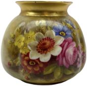 Royal Worcester vase of squat form