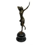 Art Deco style bronze figure of a dancer