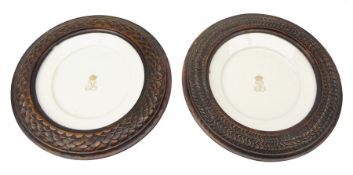 Pair mid 19th century Sevres porcelain plates