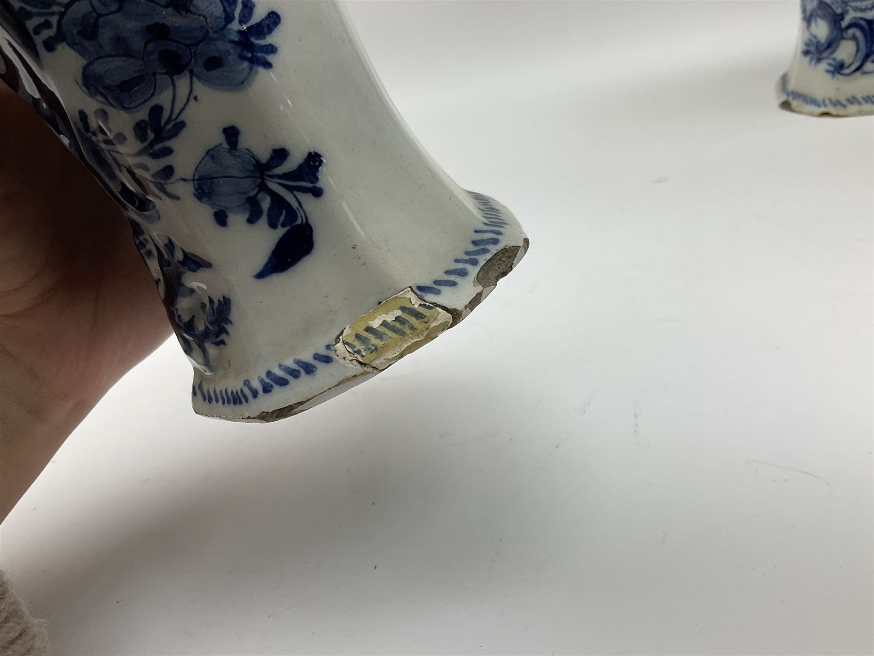 Pair of 19th century Delft blue and white vases - Image 4 of 16