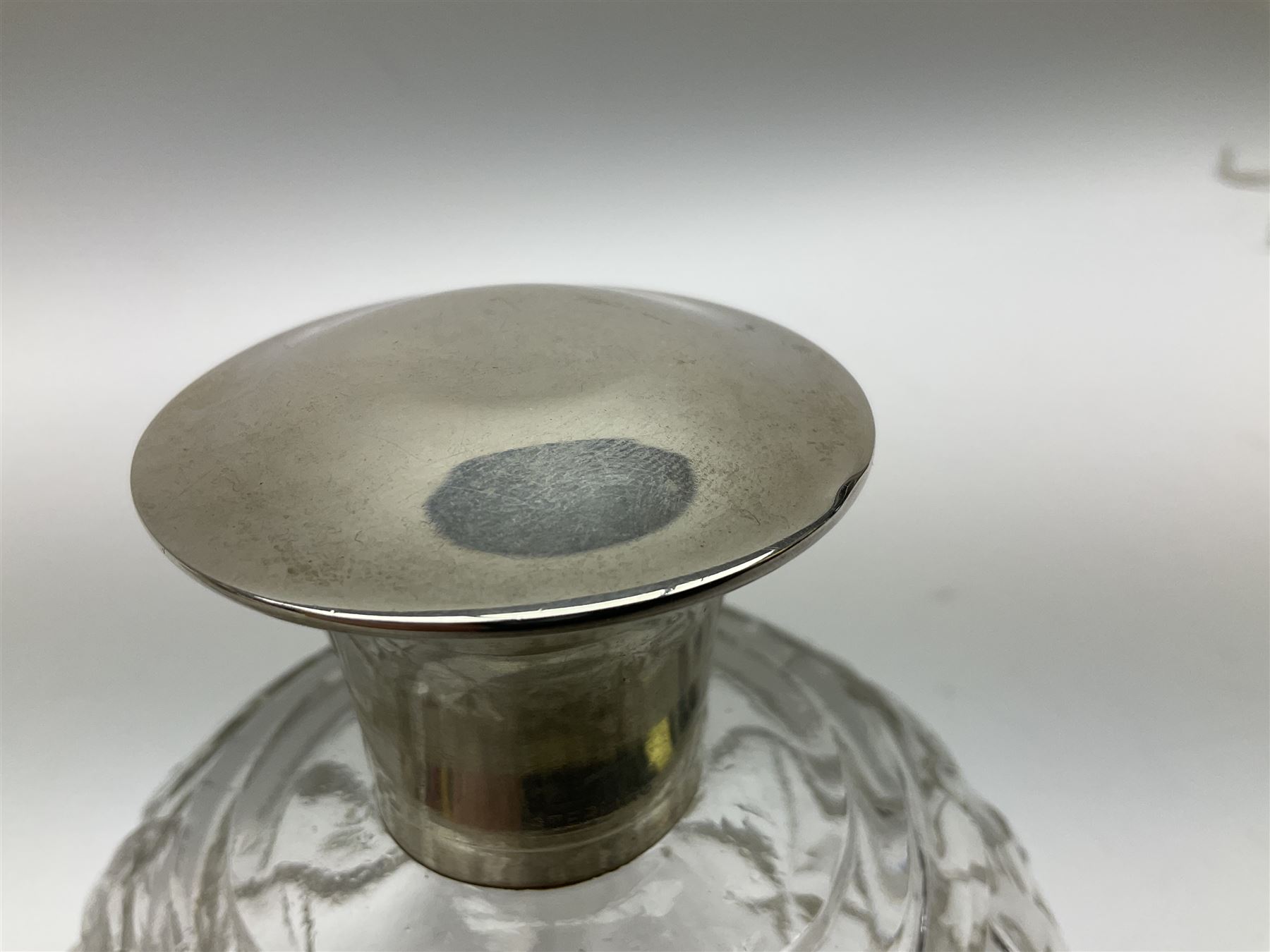 Pair of silver collared and lidded perfume bottles of bulbous form together with a pair of silver co - Image 20 of 28