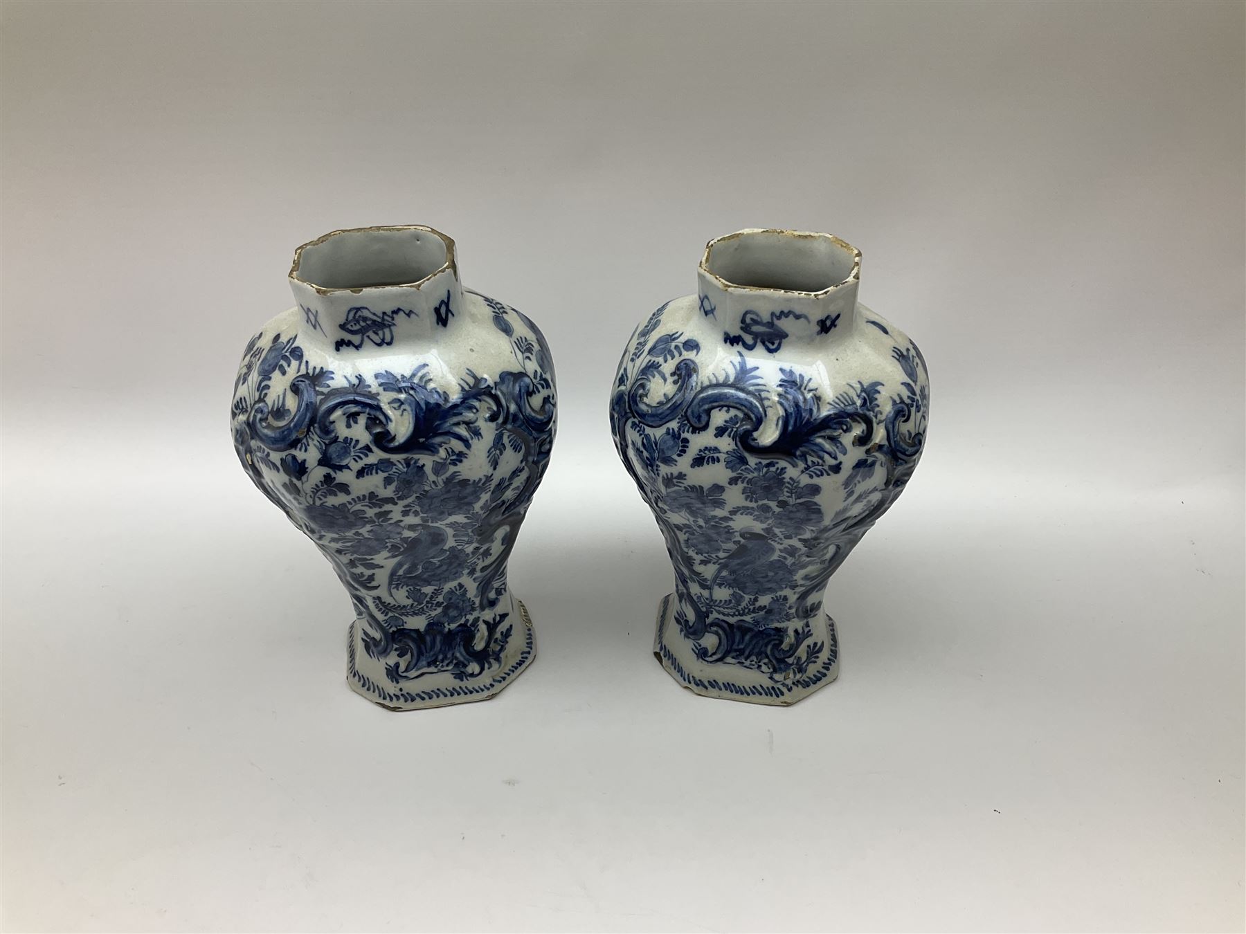Pair of 19th century Delft blue and white vases - Image 2 of 16