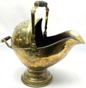 Victorian brass coal scuttle