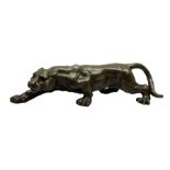 Bronze figure of a crouching cougar after 'Milo'