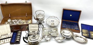 Collection of mostly silver plate