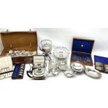 Collection of mostly silver plate