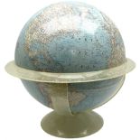 Large National Geographic terrestrial globe dated 1963 H46cm