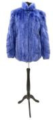 Modern cut lightweight skins lavender blue mink jacket