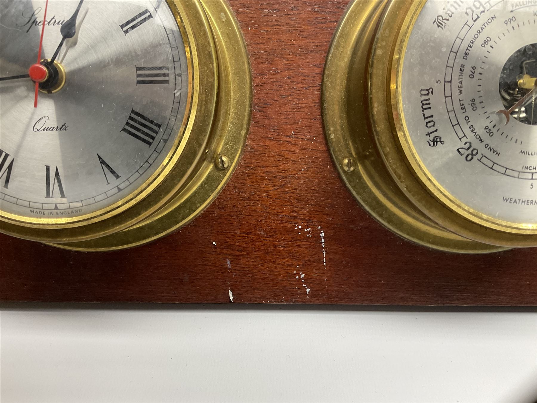 Wall hanging Spectrum quartz clock and Weathermaster barometer - Image 7 of 8