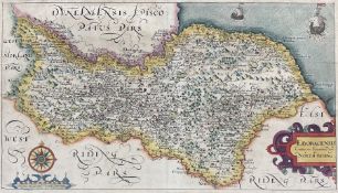 Gulielmus Hole (British d.1624) after Christopher Saxton (British 1540-1610): North Riding Yorkshire